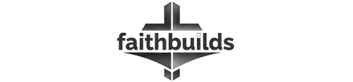 can you make a Christian cross logo saying "faithbuilds" 
